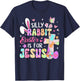 Silly Rabbit Easter Is For Jesus Cute Bunny Christian Faith T-Shirt - T-Shirt | Navy