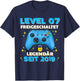 Level 7 Years Birthday Shirt Boy Gamer 2019 Birthday T-Shirt - T-Shirt | Navy