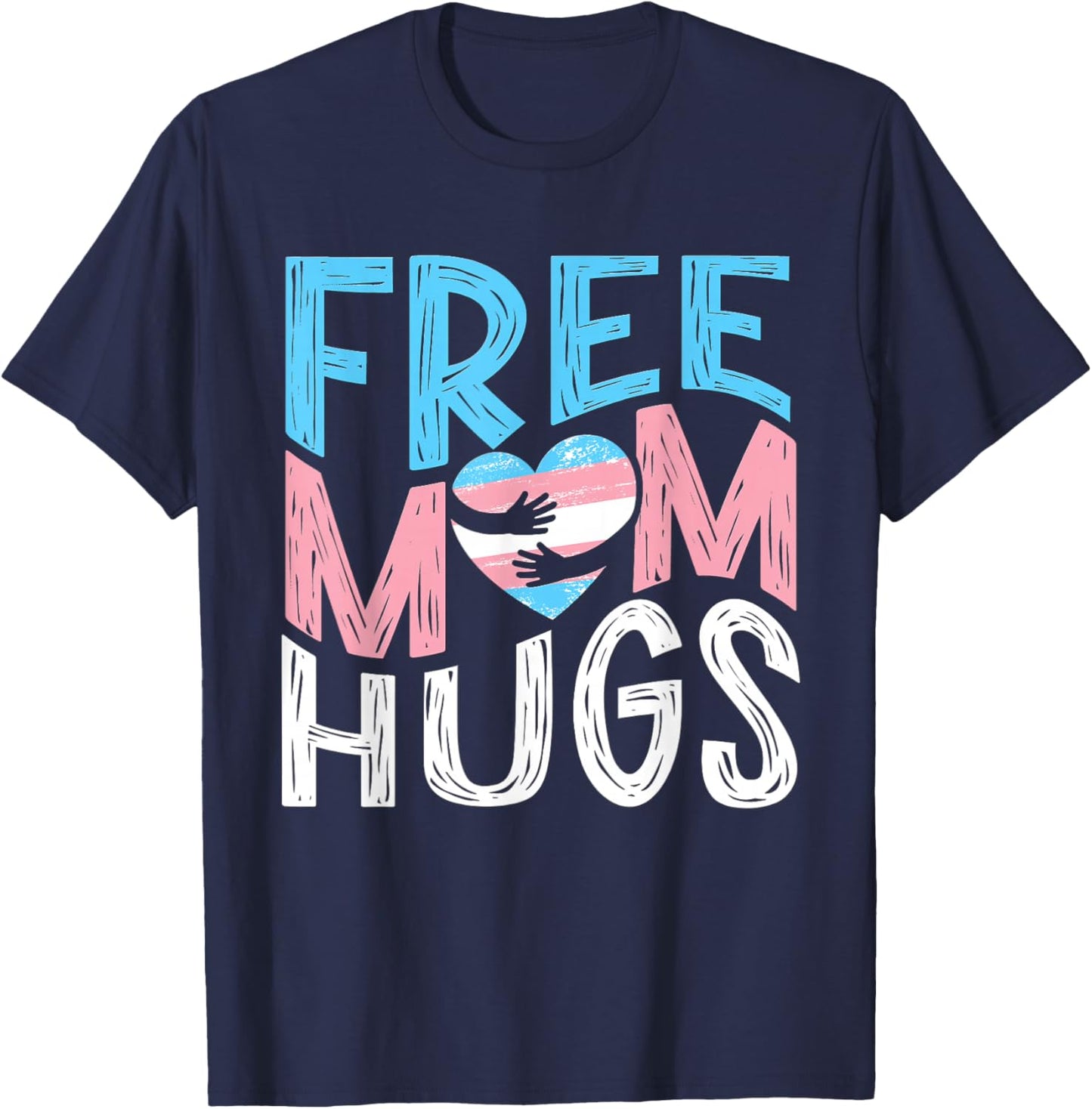 Proud Trans Mom Pride Month Transgender LGBTQ Support Ally T-Shirt - T-Shirt | Navy