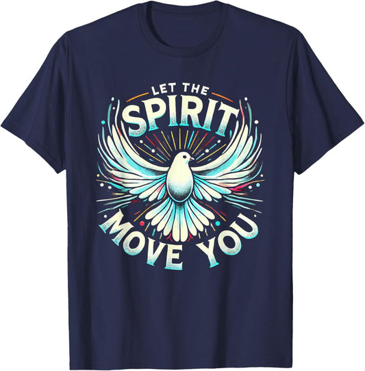 Holy Spirit I Love Jesus Christ Catholic Christian Faith T-Shirt - T-Shirt | Navy