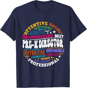 Hello Pre-k Director Teacher Kindergarten 1st Day Of School T-Shirt - T-Shirt | Navy