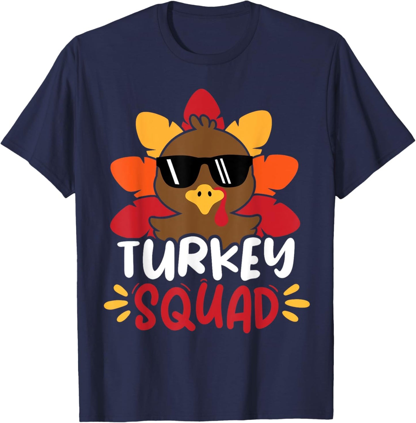 Turkey Trot Squad Little Boys Funny Thanksgiving Toddler T-Shirt - T-Shirt | Navy