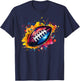 Football Designs. Football Graphic - Black, Small, Short Sleeve T-Shirt - T-Shirt | Navy