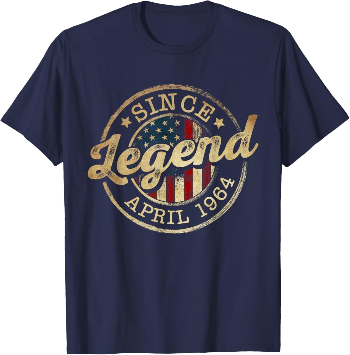 Legend Since April 1964 Vintage 62nd Birthday Classic T-Shirt - T-Shirt | Navy