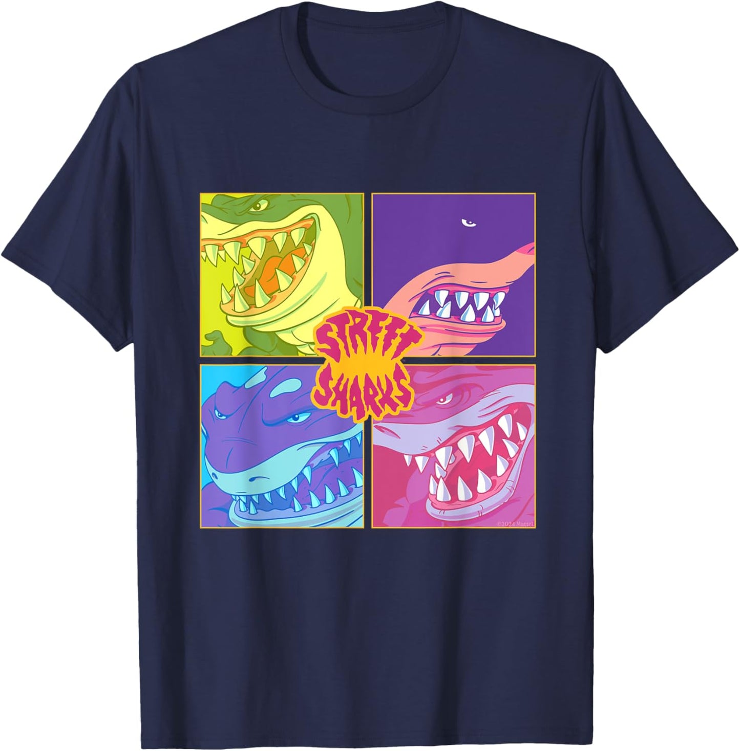 Street Sharks - Grid T-Shirt - T-Shirt | Navy