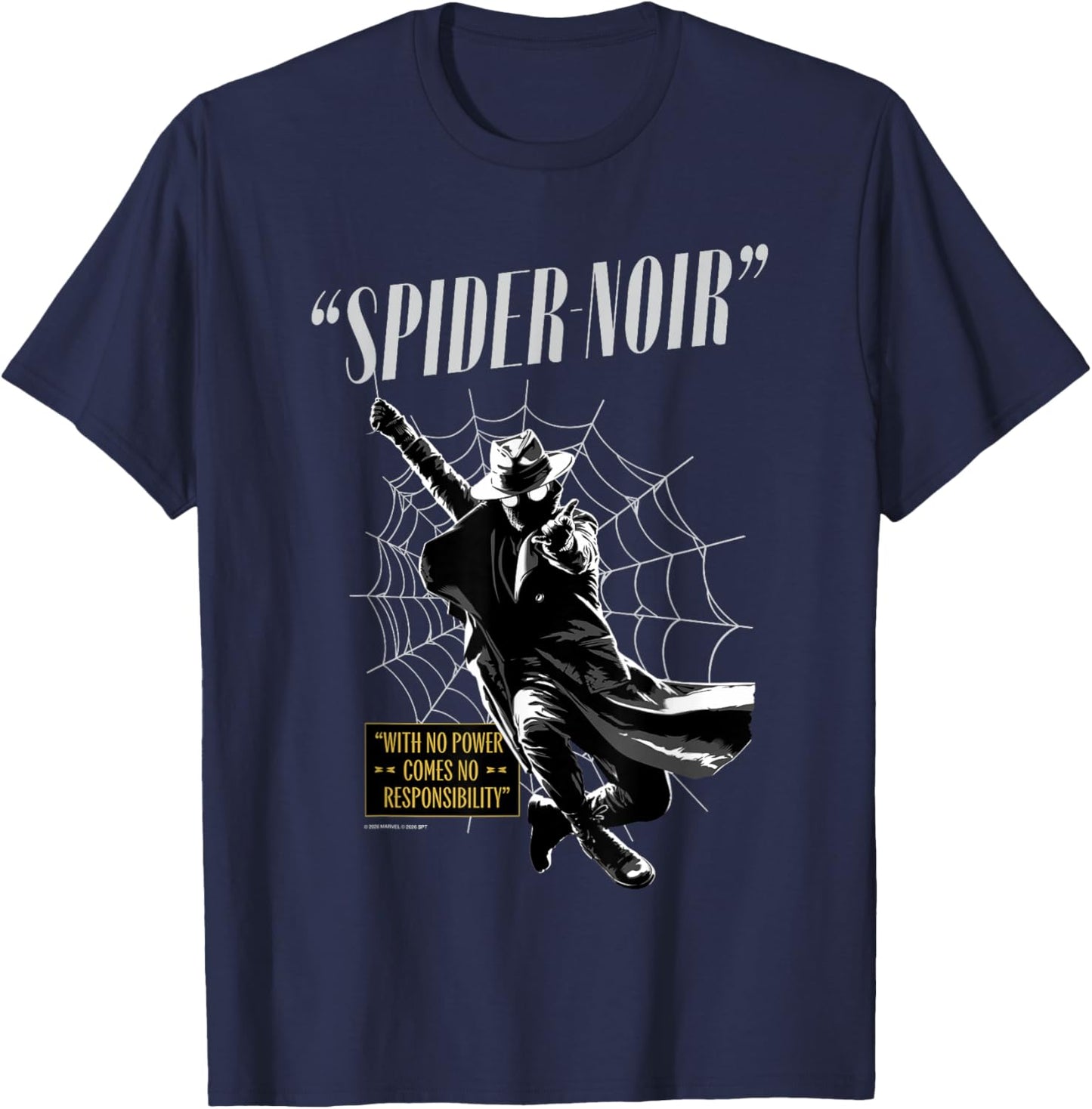 Marvel Spider-Noir Swing Retro T-Shirt - T-Shirt | Navy