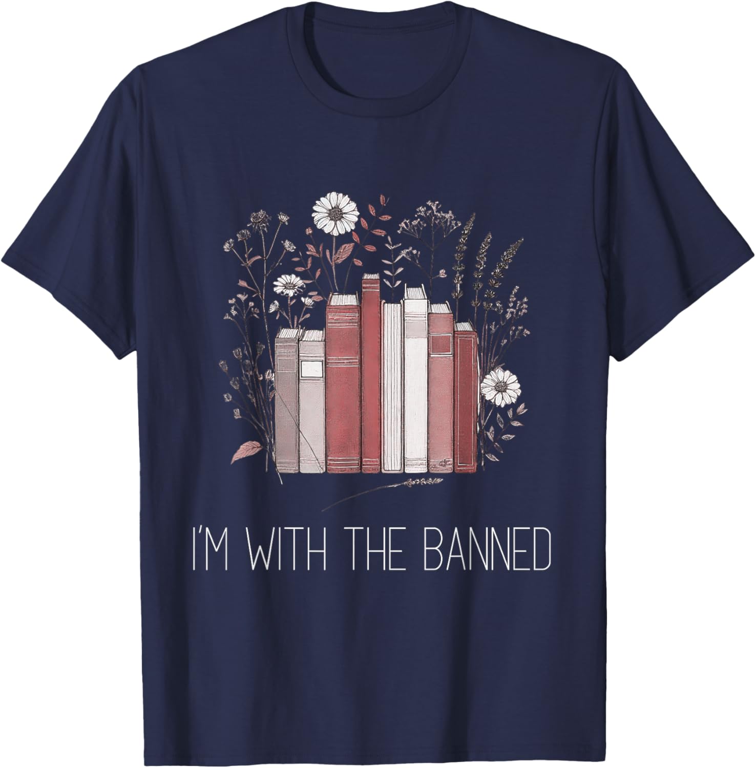 I'm With The Banned Anti Censorship Vintage Graphic T-Shirt - T-Shirt | Navy