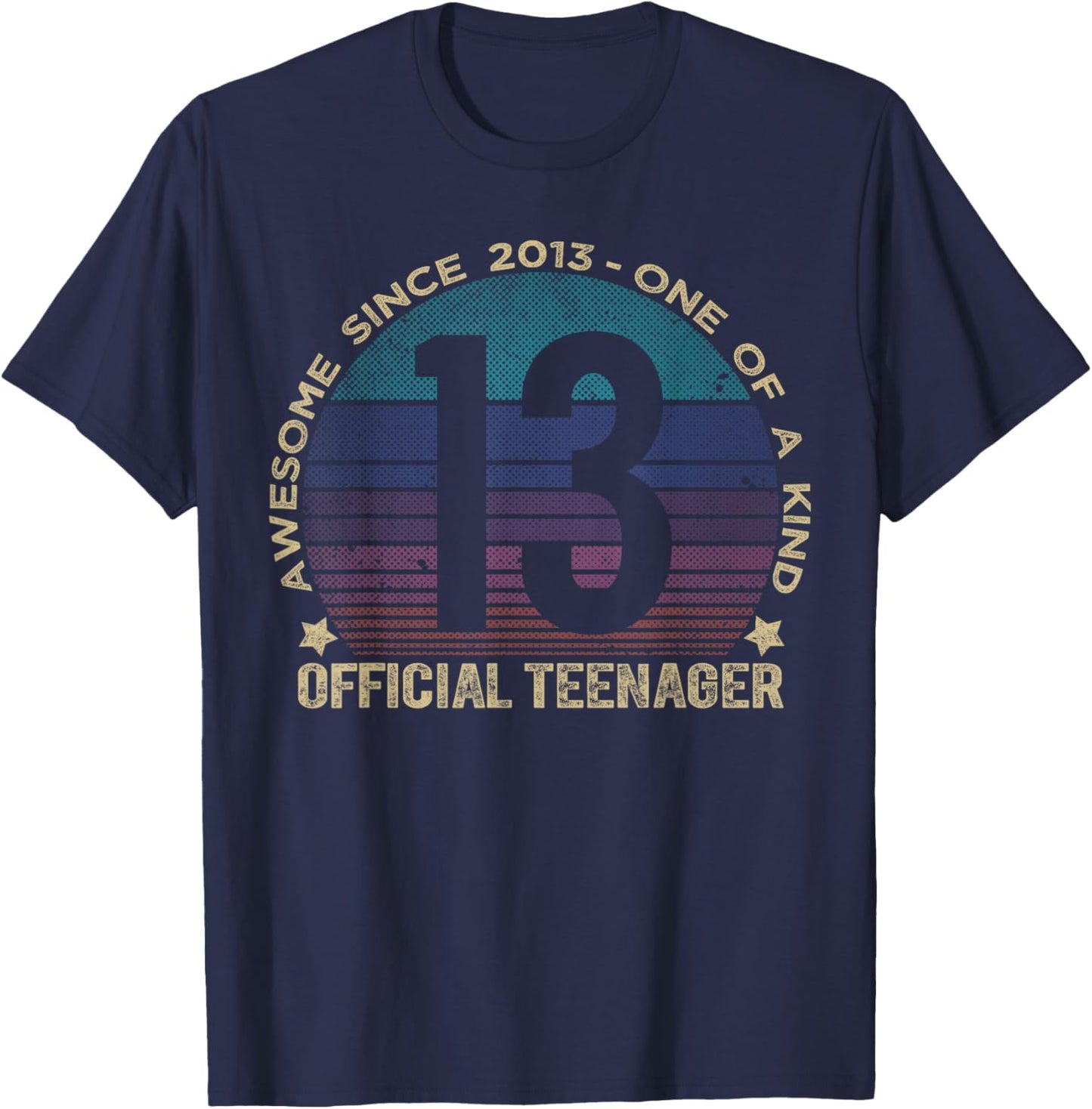 Official Teenager 13 Year Old Gifts Vintage 2013 Boys T-Shirt - T-Shirt | Navy