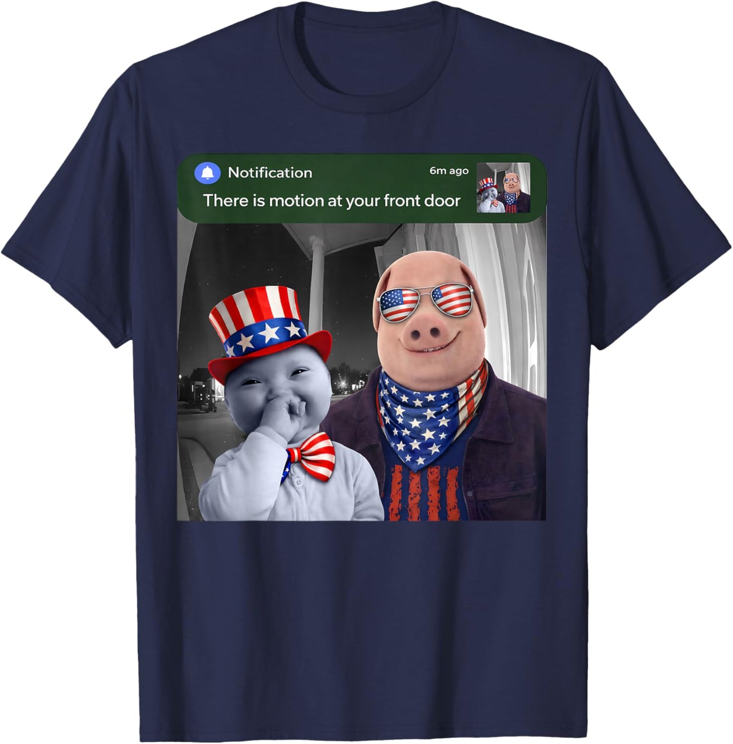 There is Motion At Your Front Door John Pork and Ai Baby T-Shirt - T-Shirt | Navy