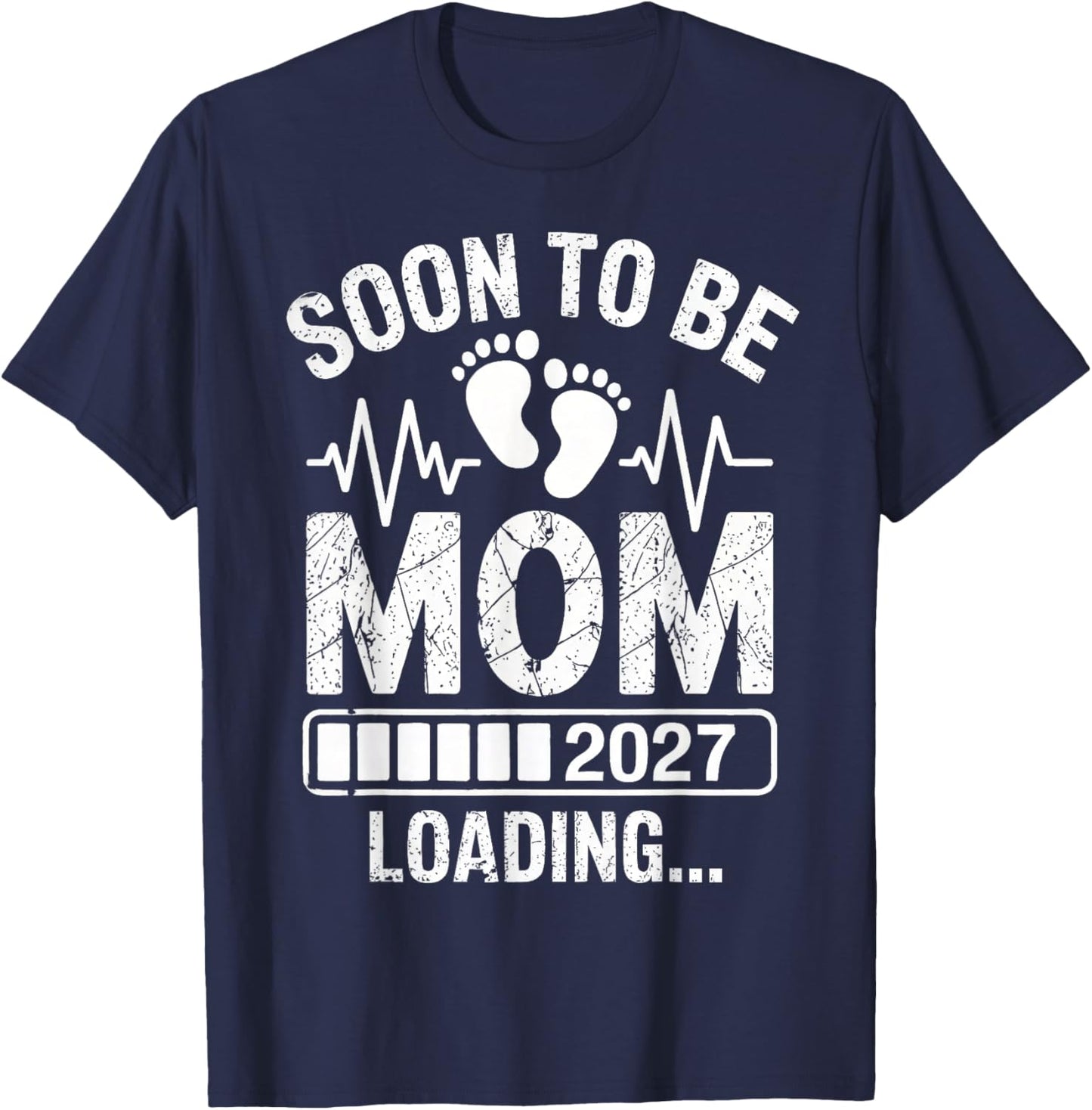 Soon to Be Mommy Est 2027 New Mom New Mama T-Shirt - T-Shirt | Navy