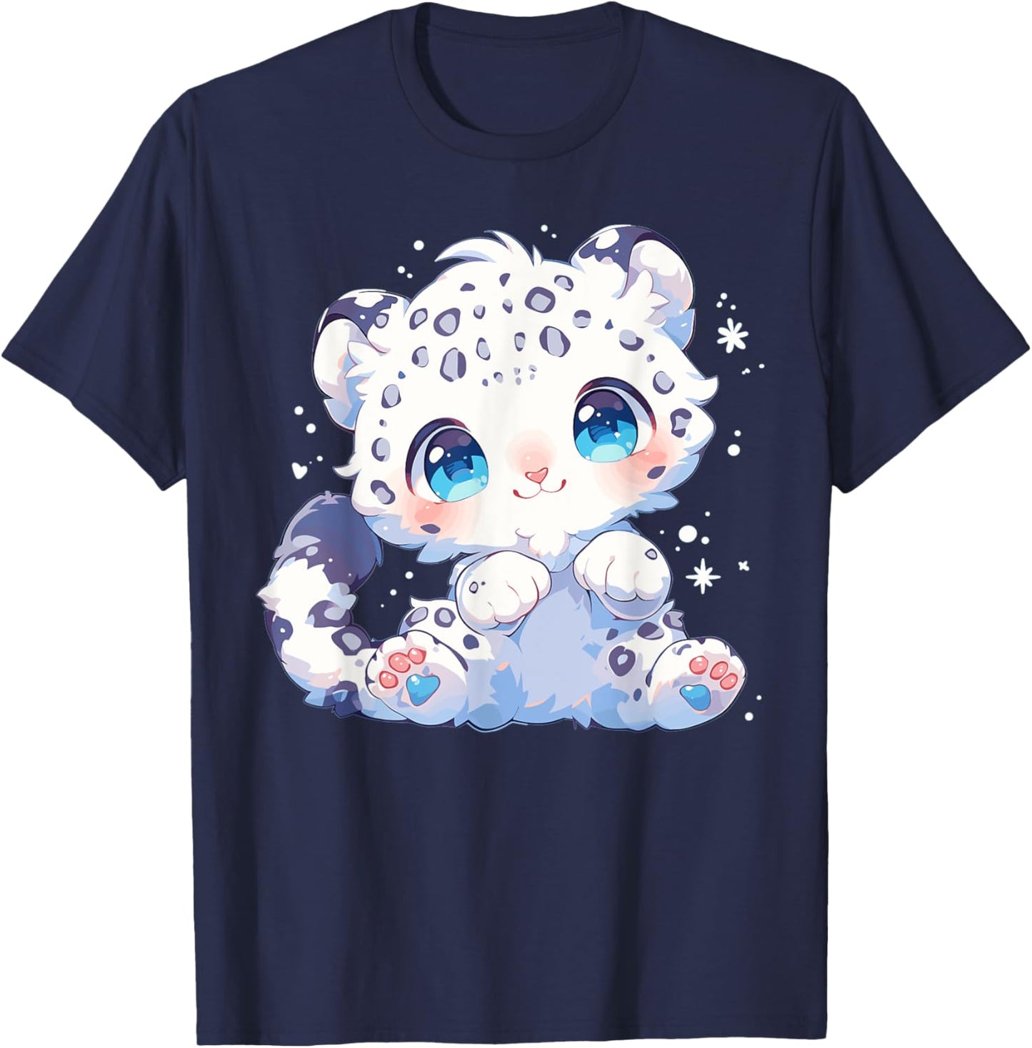 Snow Leopards Lovers Snow Leopard T-Shirt - T-Shirt | Navy