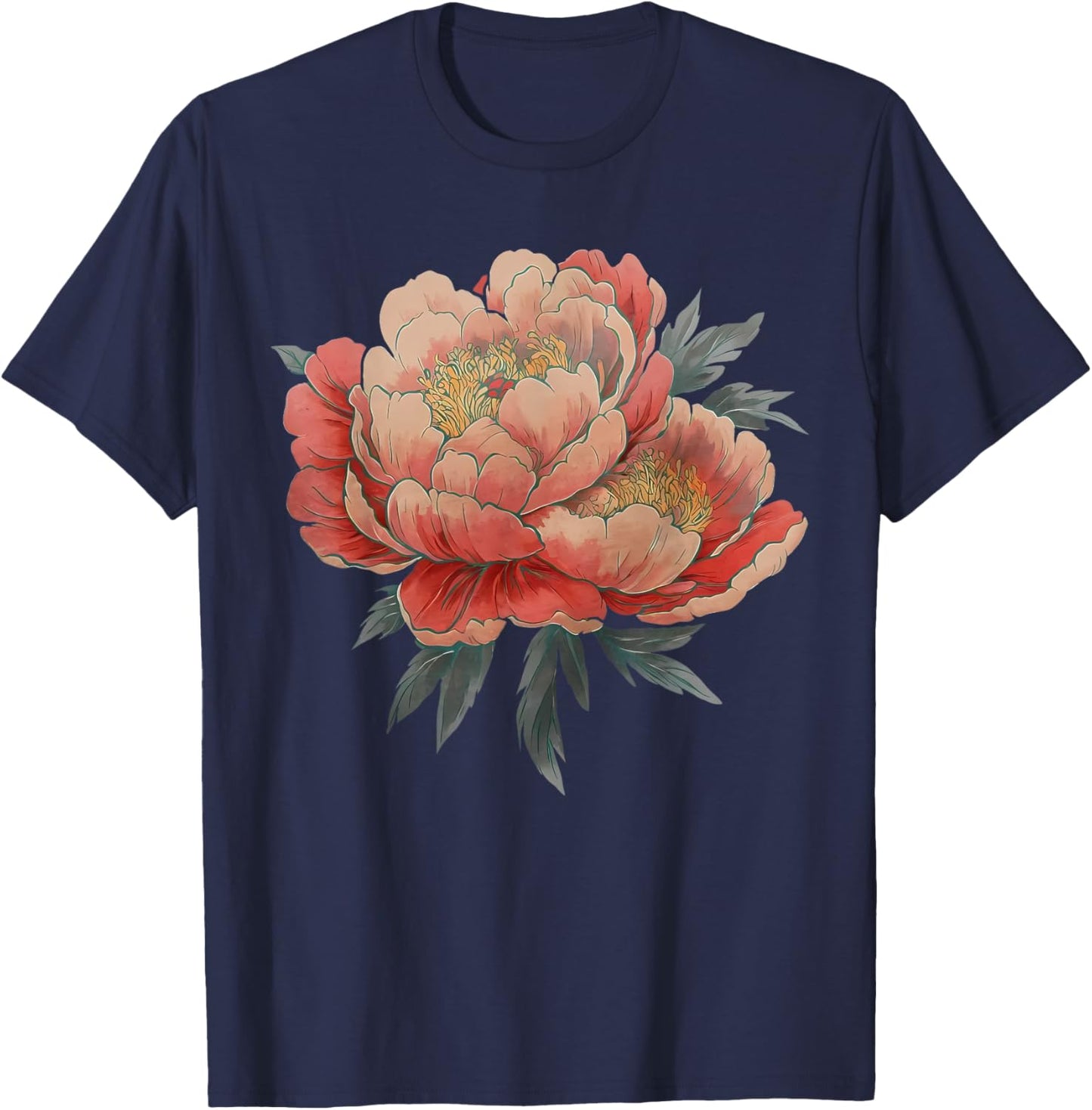 Cute Vintage Roses Flower Gardening Floral Men Women Kids T-Shirt - T-Shirt | Navy