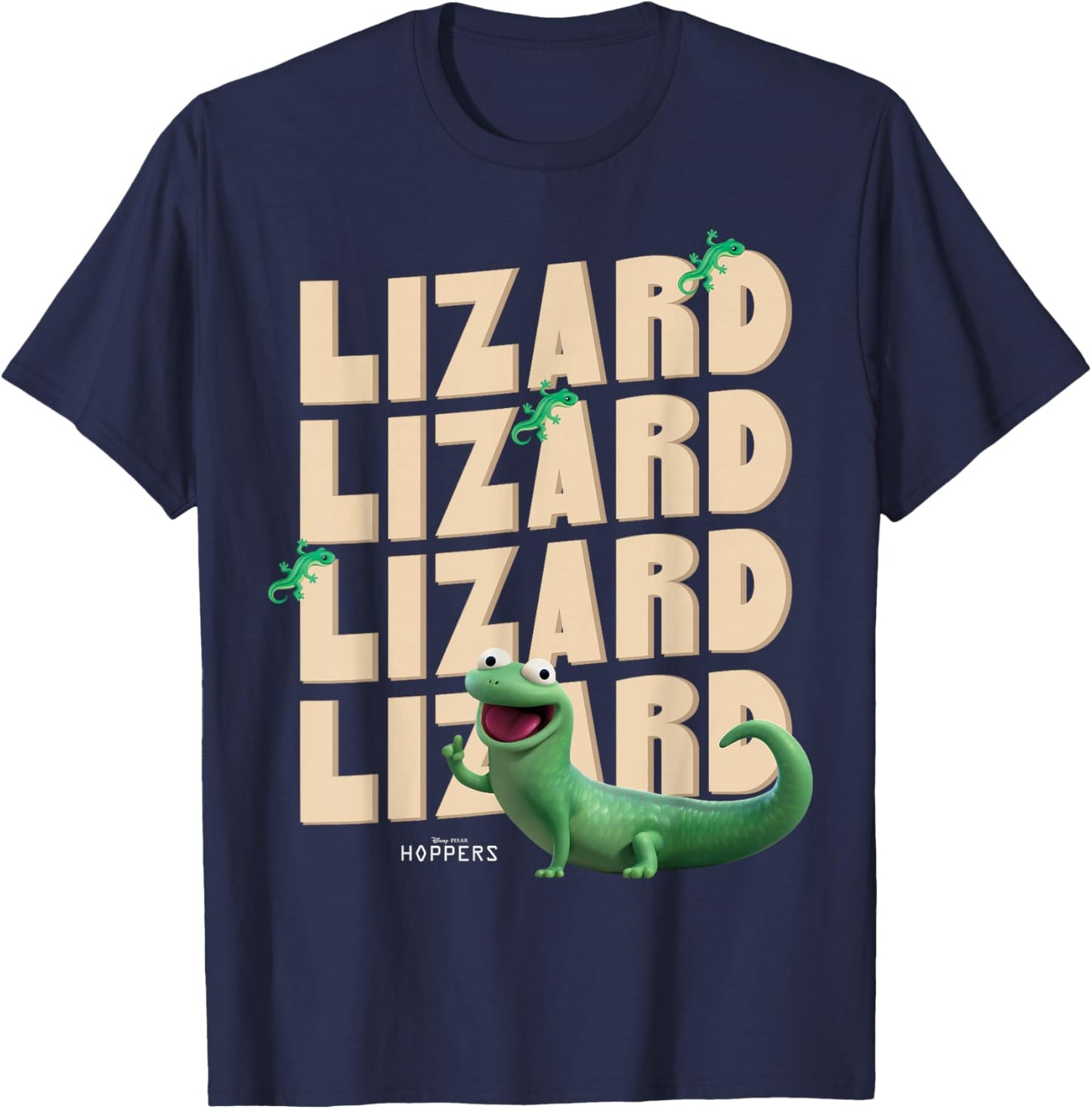 Hoppers Tom Lizard Repeat T-Shirt - T-Shirt | Navy