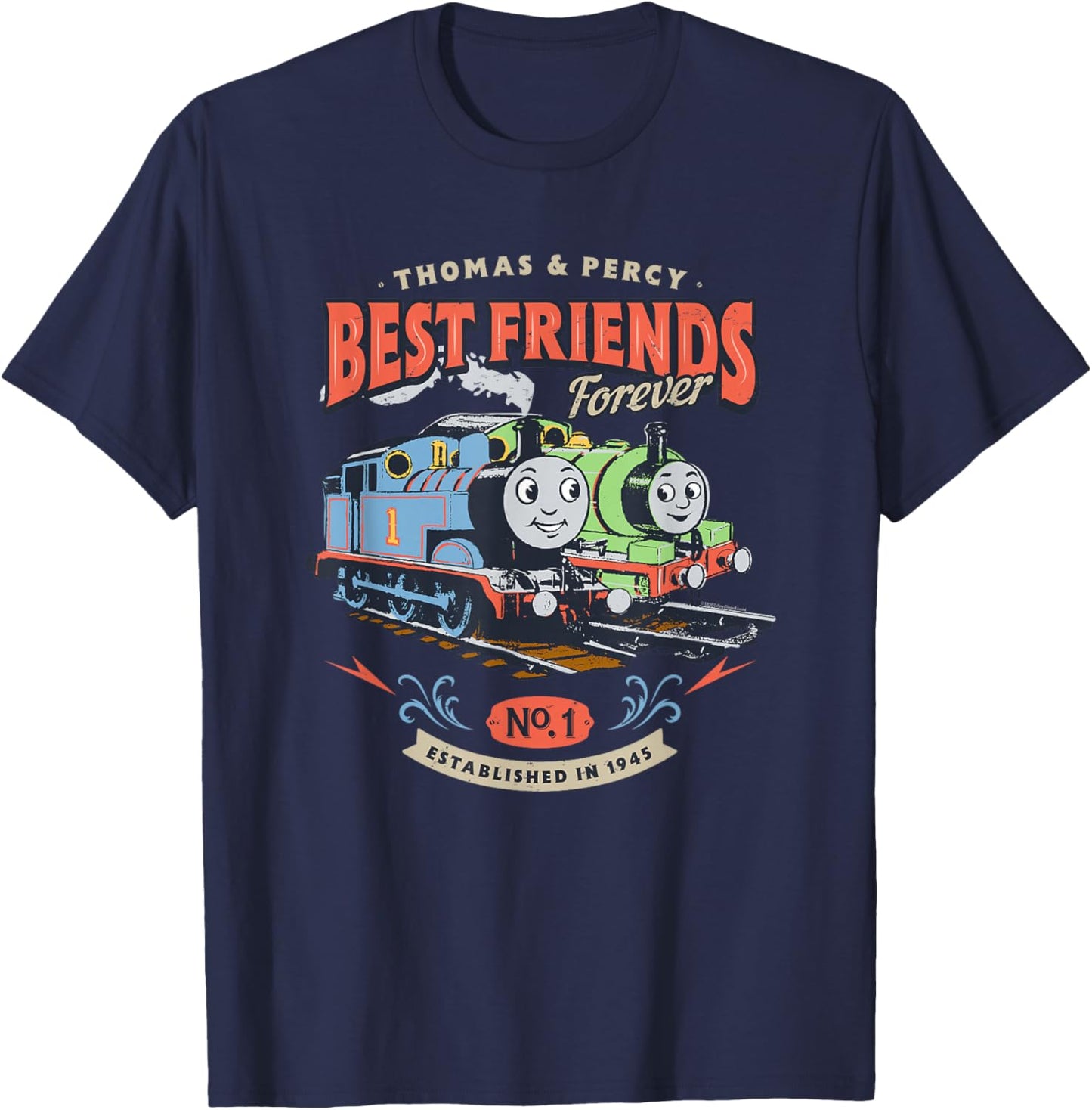 Thomas & Friends - Thomas & Percy Best Friends Forever T-Shirt - T-Shirt | Navy