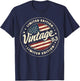 Vintage 62nd birthday men Born 1963 62 years old Bday T-Shirt - T-Shirt | Navy