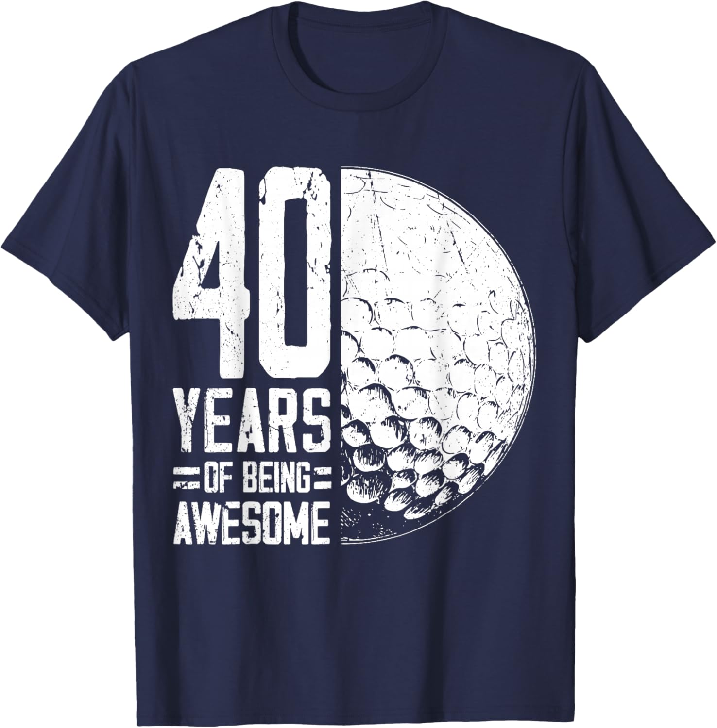 40th Birthday Men Golf Player Golf 40 Years Old T-Shirt - T-Shirt | Navy