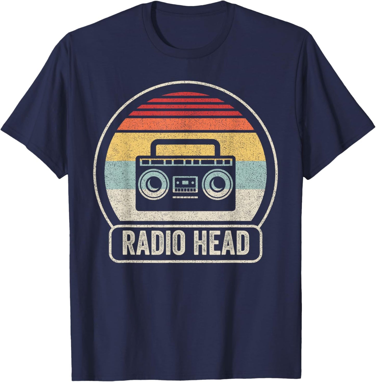 Retro Radio Head T-Shirt - T-Shirt | Navy