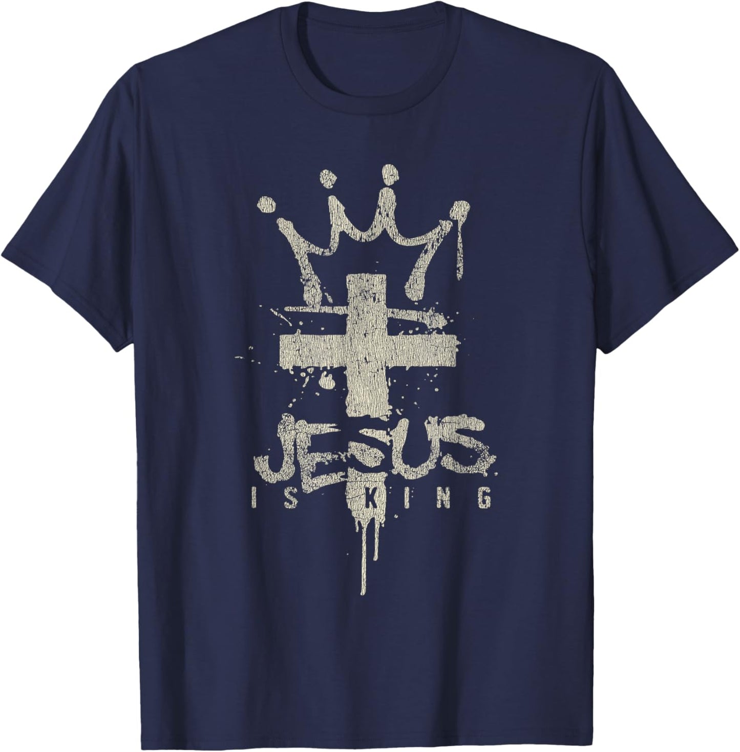 Vintage Retro Style Believers God Lovers Faith Christian T-Shirt - T-Shirt | Navy