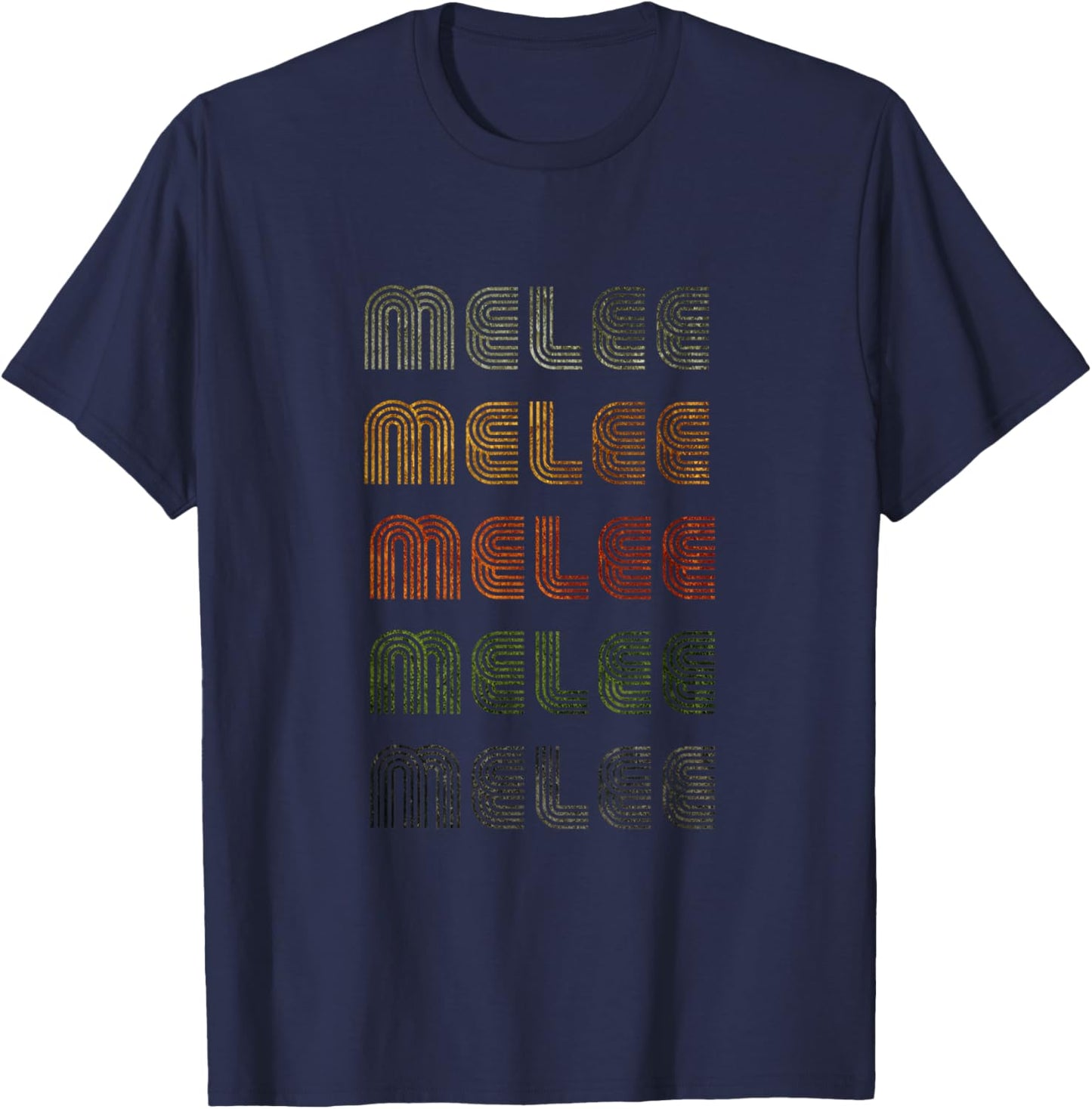 Love Heart Melee Grunge Vintage Style Black Melee T-Shirt - T-Shirt | Navy