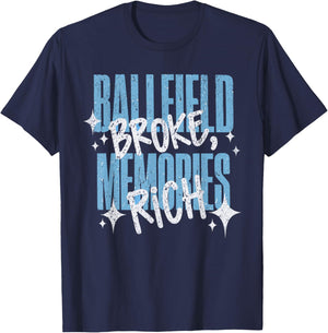 Ballfield Broke Memories Rich Baseball Softball Mama Vintage T-Shirt - T-Shirt | Navy