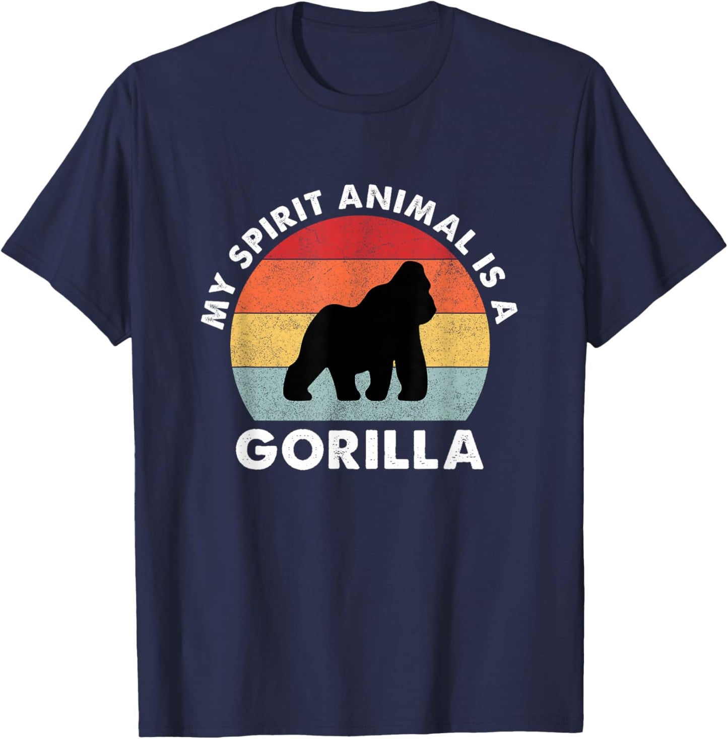Vintage My Spirit Animal is a Gorilla T-Shirt - T-Shirt | Navy