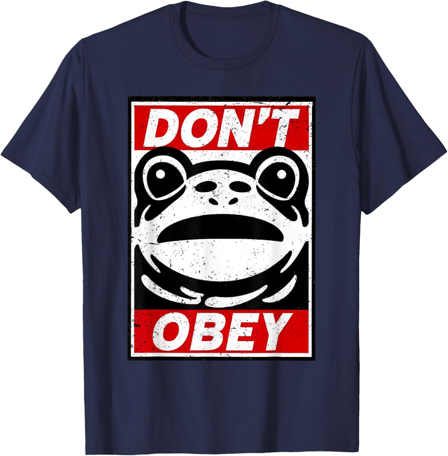 Vintage Portland Frog Don't Obey T-Shirt - T-Shirt | Navy