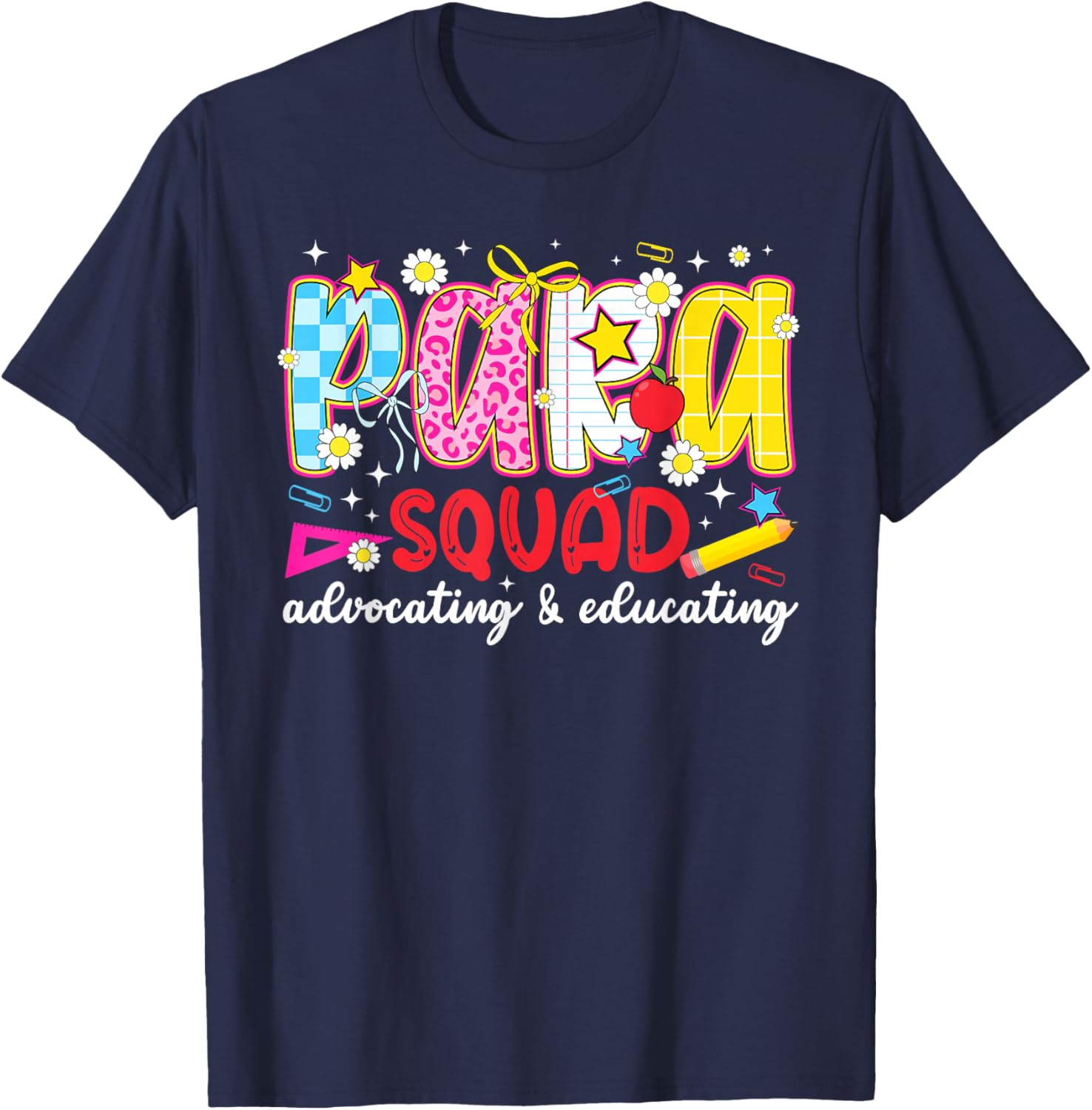 para Squad Appreciation Parapro Crew Paraprofessional Team T-Shirt - T-Shirt | Navy