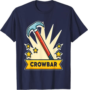 Unique Retro Style Crowbar Design T-Shirt - T-Shirt | Navy