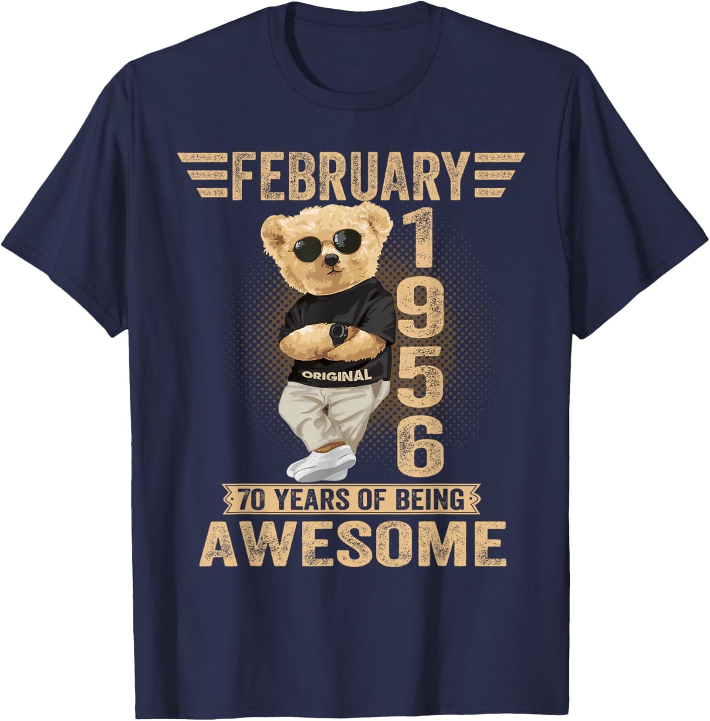 Awesome Teddy Bear 70 February 1956 T-Shirt - T-Shirt | Navy