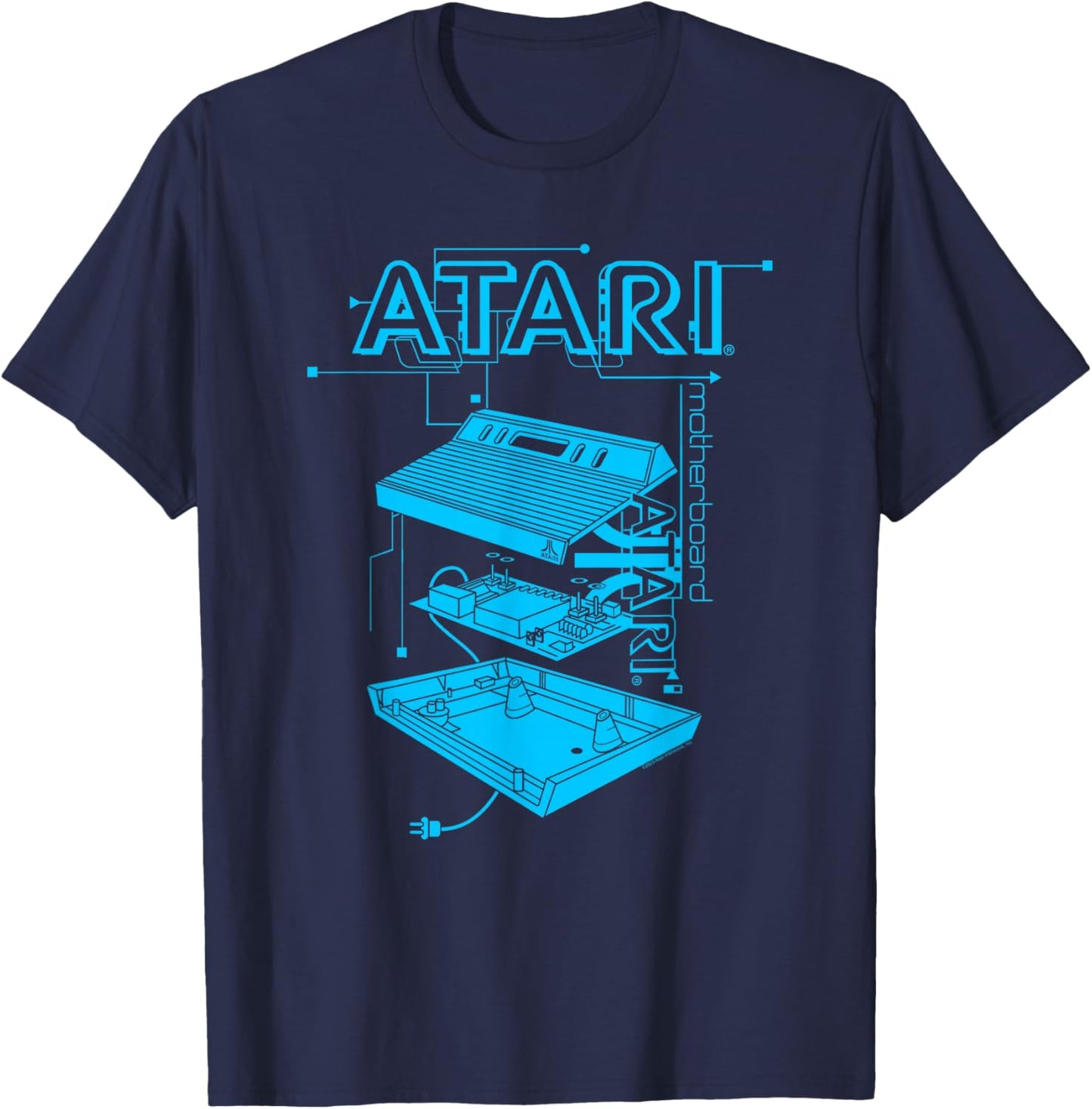 Atari Deconstructed Video Game Console Retro Gaming T-Shirt - T-Shirt | Navy
