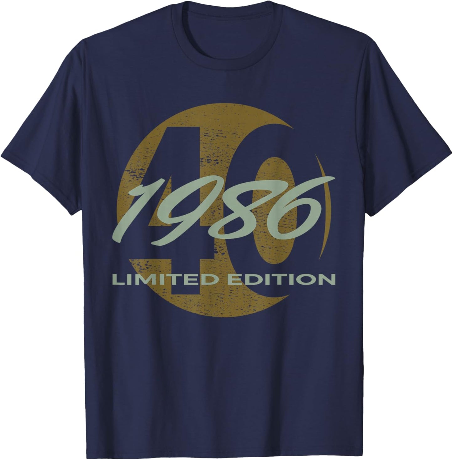 40th Birthday Man Woman 40 Years 1986 Funny Gift T-Shirt - T-Shirt | Navy