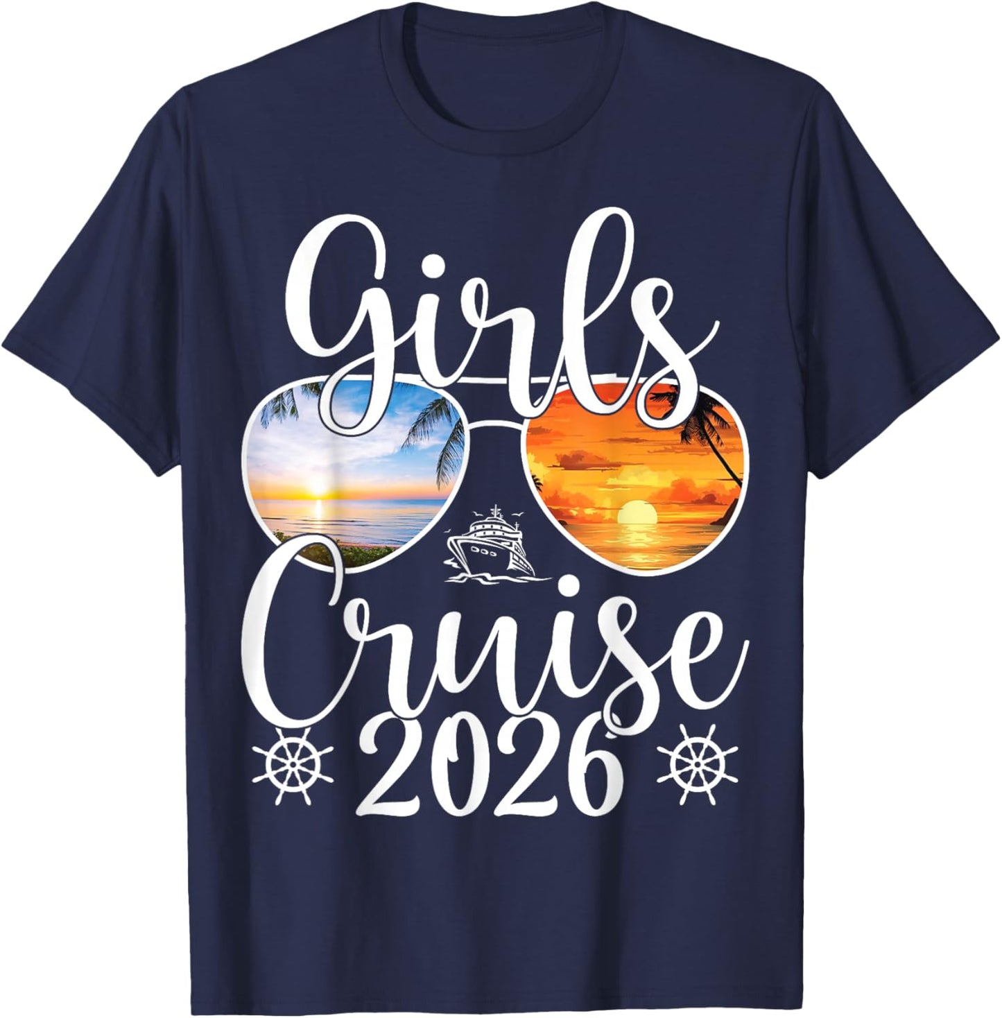 Girls Cruise 2026 Girls Cruise Trip 2026 Vacation T-Shirt - T-Shirt | Navy