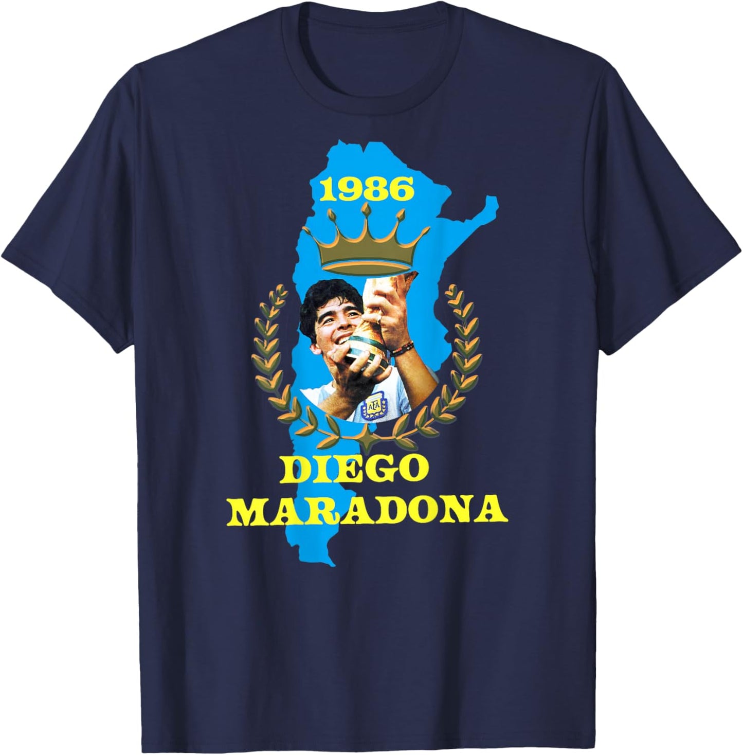 Diego Maradona_003_Back Printed T-Shirt - T-Shirt | Navy