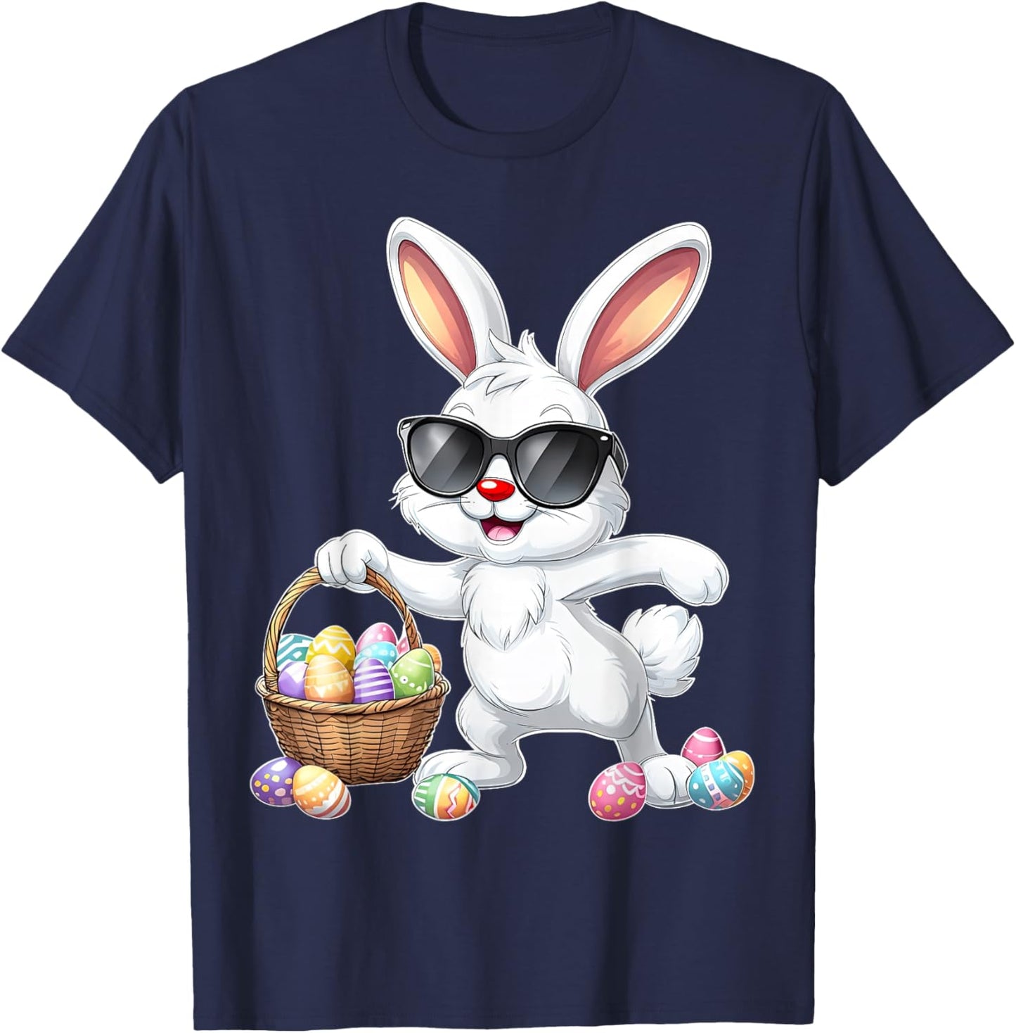 Lustiges Dabbing Bunny Ostern Happy Easter für Jungen Mädchen Erwachsene T-Shirt - T-Shirt | Navy