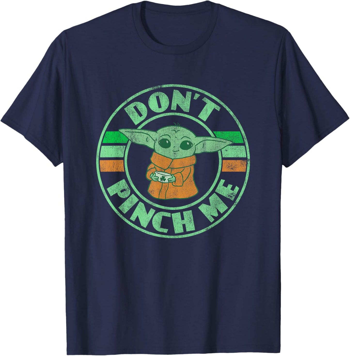 Star Wars The Mandalorian St Patrick's Day Grogu Don't Pinch T-Shirt - T-Shirt | Navy