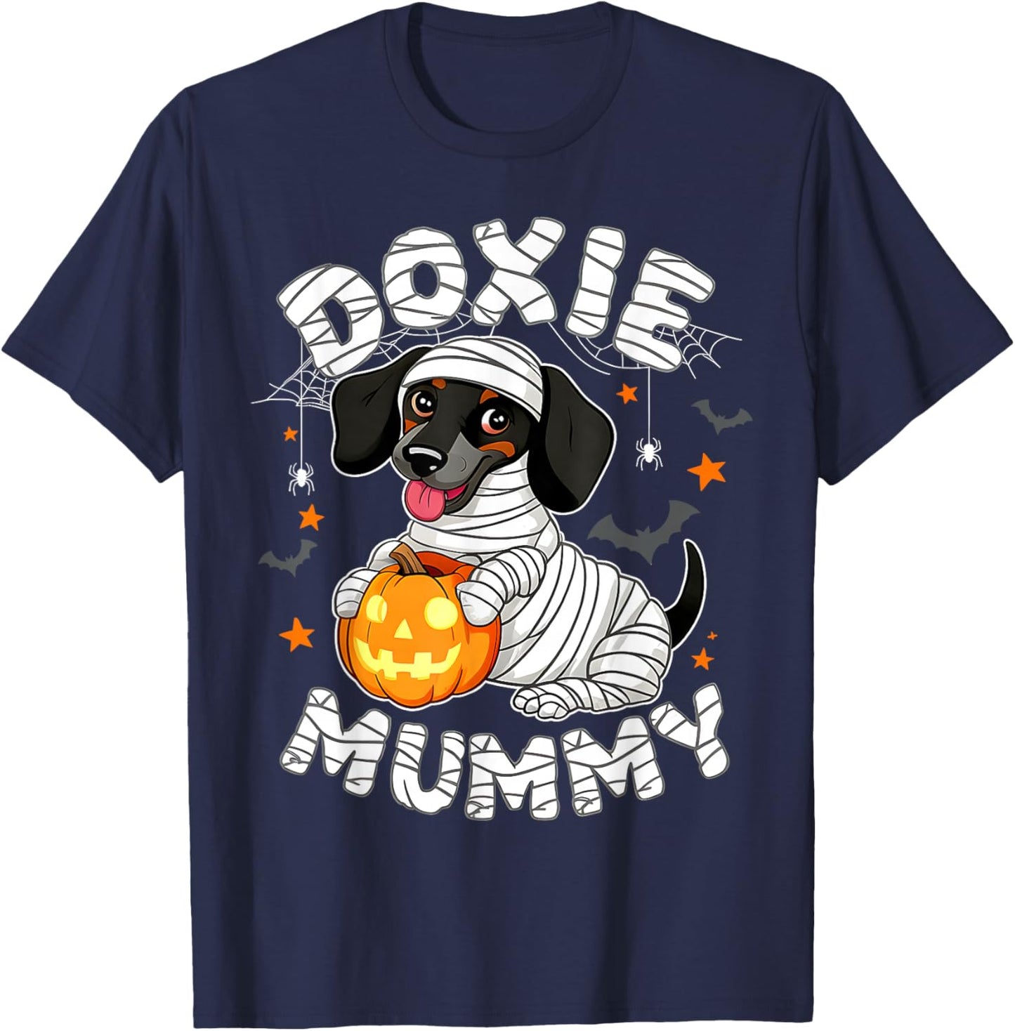 Halloween Costume Dachshund Dog Lover Doxie Mummy T-Shirt - T-Shirt | Navy