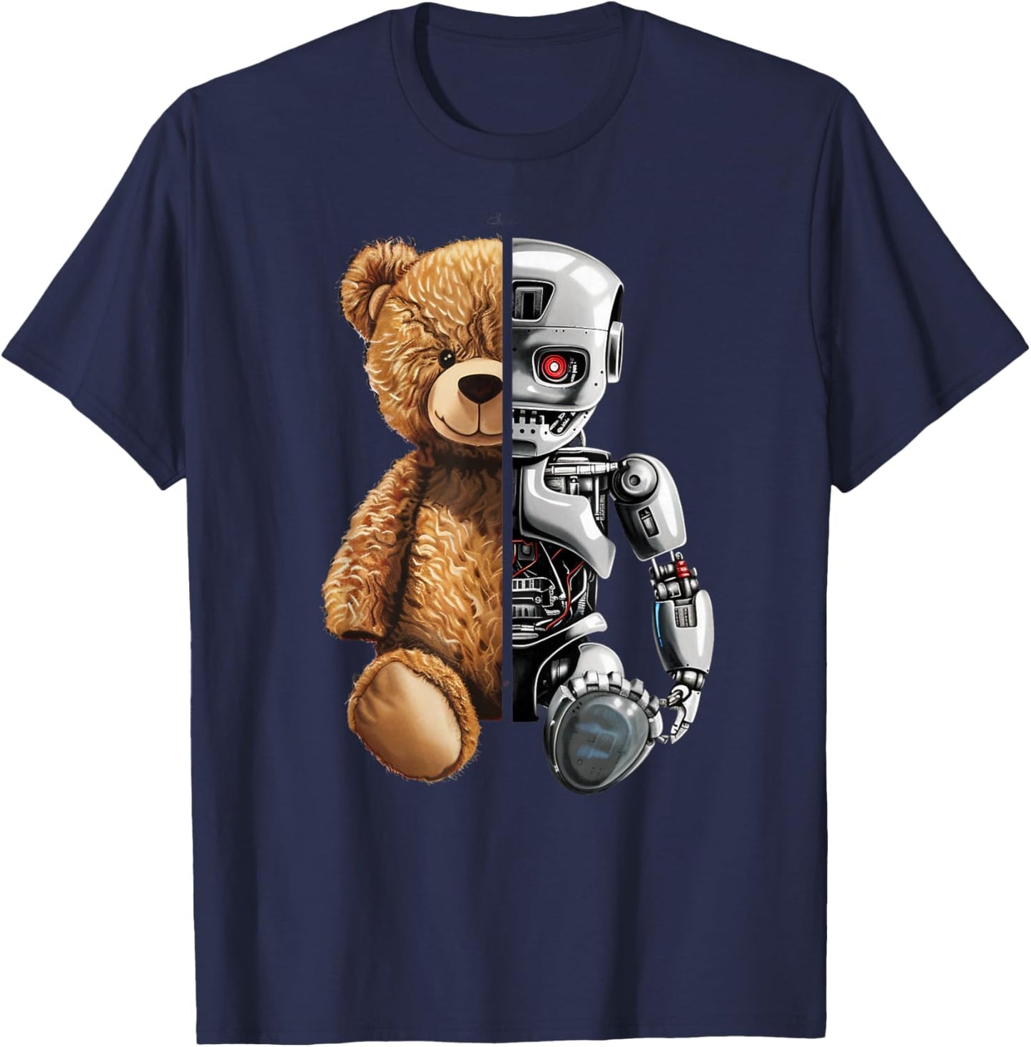 Robotics Animal Lover Teddy Robot Bear Robots Art T-Shirt - T-Shirt | Navy