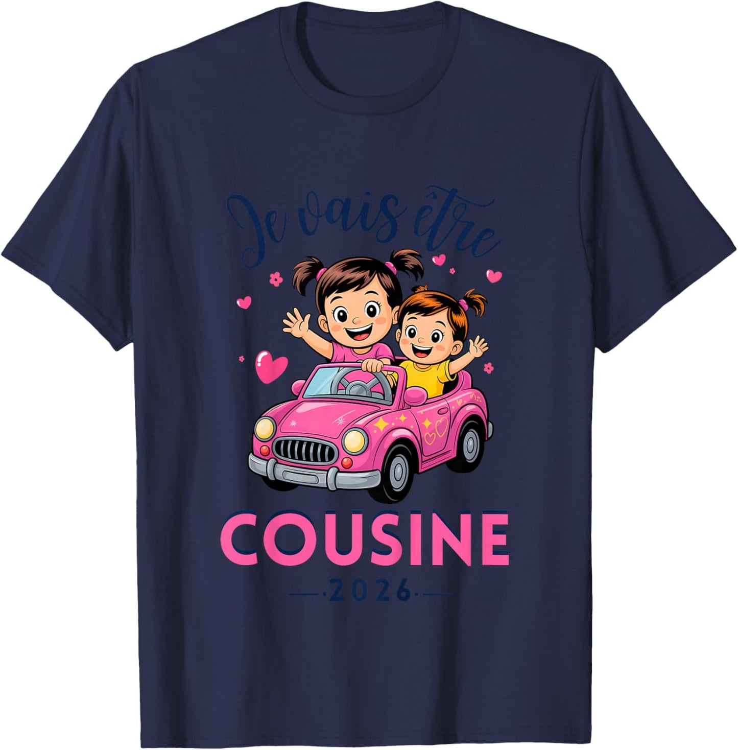 Child Future Cousin 2026 Announcement Pregnancy, Soon Cousine T-Shirt - T-Shirt | Navy