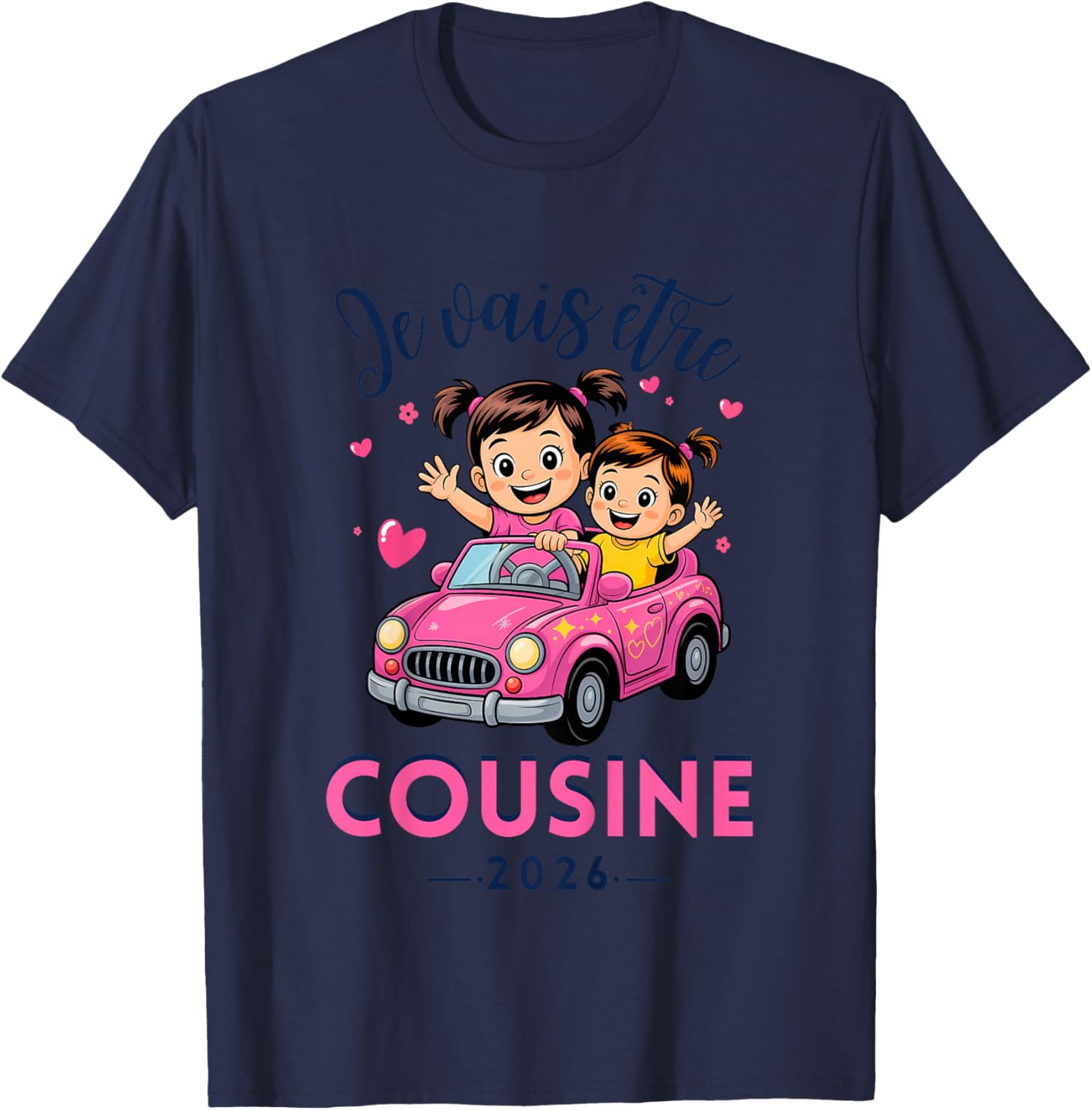 Child Future Cousin 2026 Announcement Pregnancy, Soon Cousine T-Shirt - T-Shirt | Navy