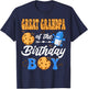 Great Grandpa Of The Birthday Boy Milk Cookies 1St Birthday T-Shirt - T-Shirt | Navy