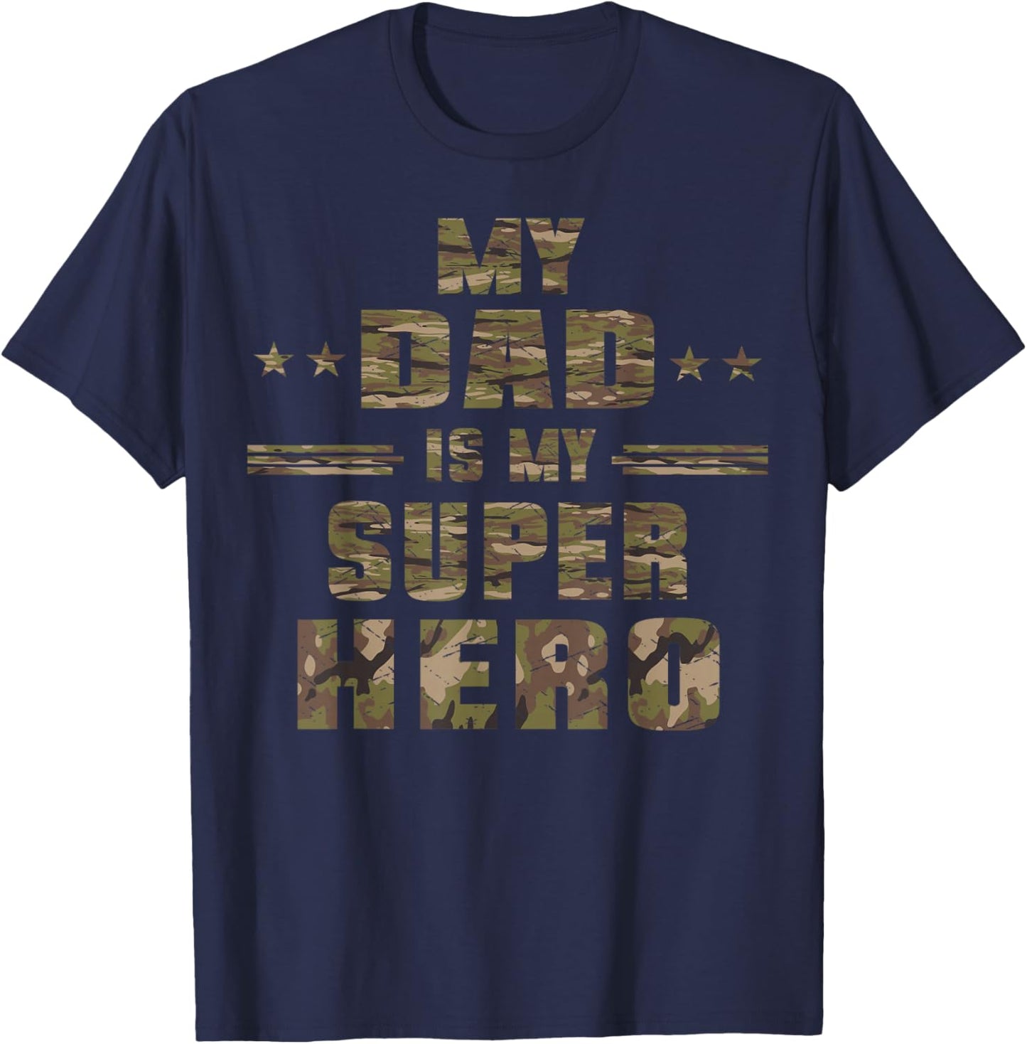 My Dad Is My Super Hero Daddy Pa Fathers Day T-Shirt - T-Shirt | Navy