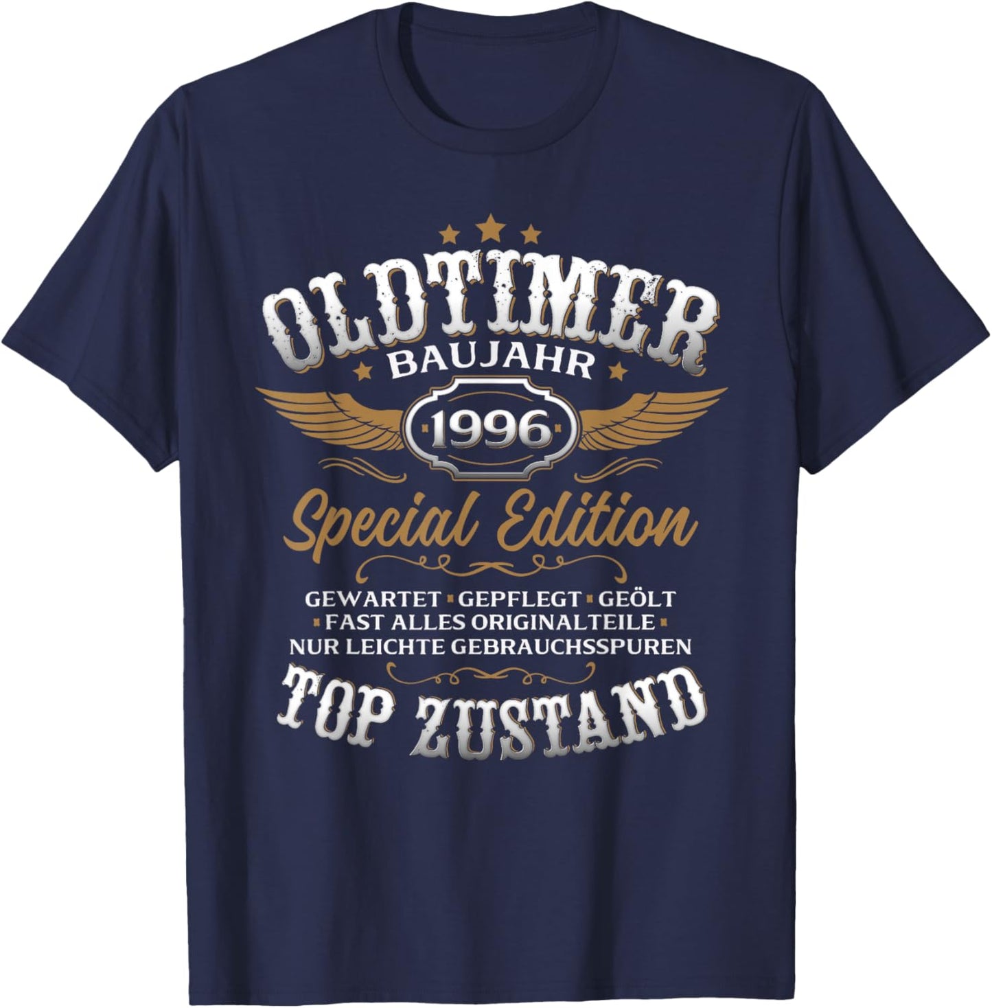 30th Birthday Man Vintage 1996 Vintage Funny T-Shirt - T-Shirt | Navy