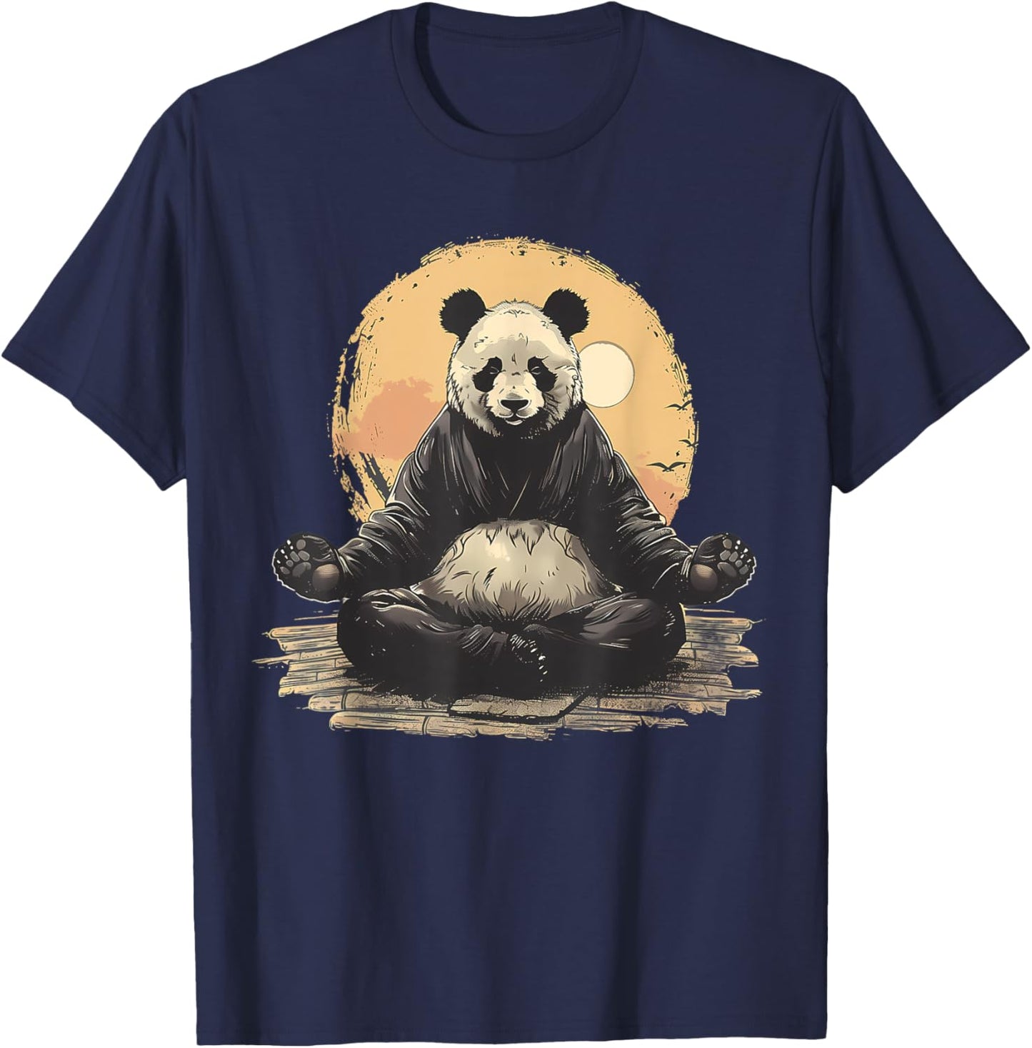 Bear Meditation Buddhist Hindu Zen Buddha Spirituality T-Shirt - T-Shirt | Navy