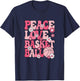 Peace Love Basketball Cute Basketball Lover Women Girls Kids T-Shirt - T-Shirt | Navy