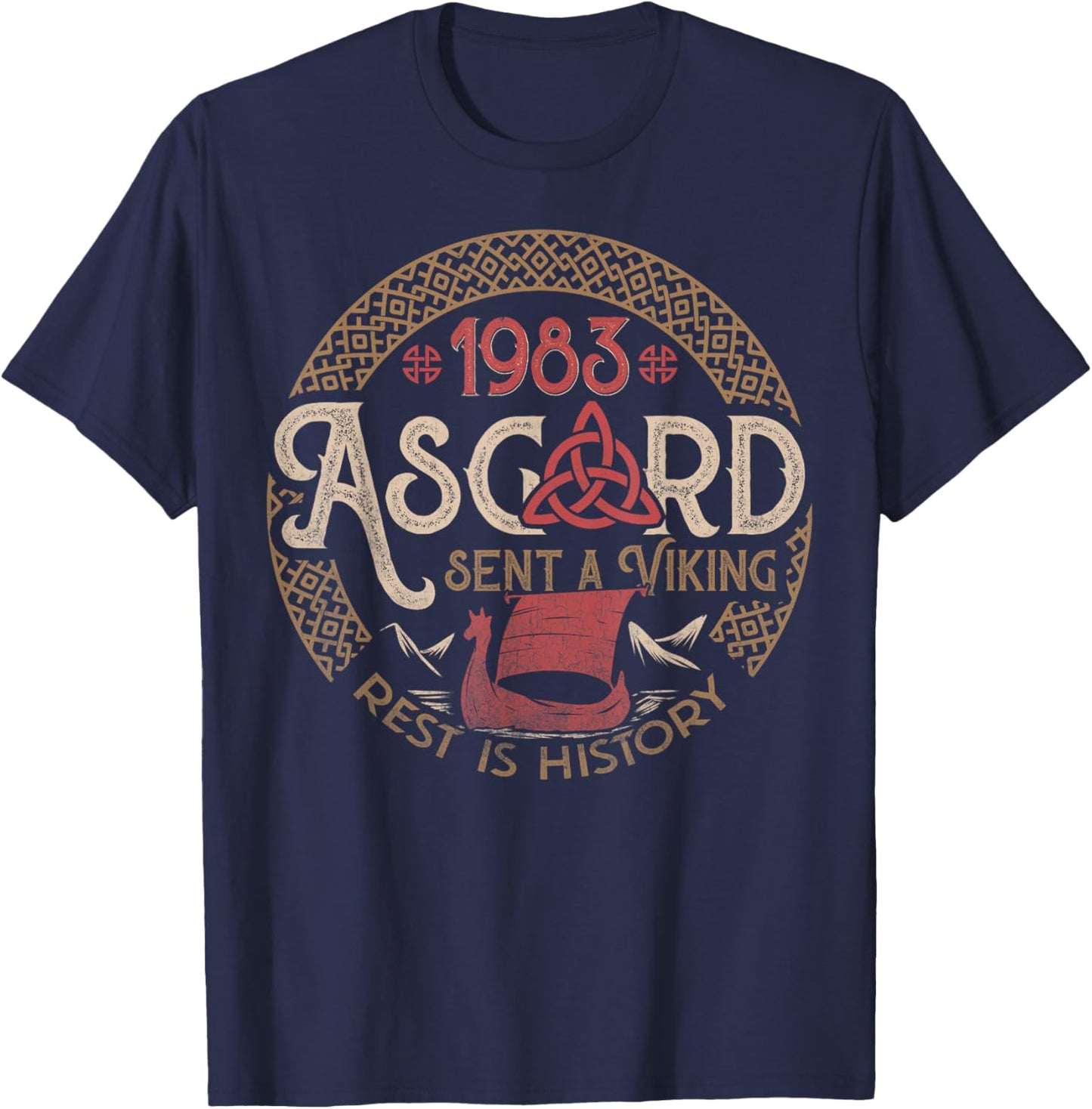 1983 Asgard Sent A Viking - Wikinger 41. Geburtstag T-Shirt - T-Shirt | Navy