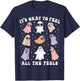It’s Okay to Feel All the Feels Special Ed Teacher Halloween T-Shirt - T-Shirt | Navy