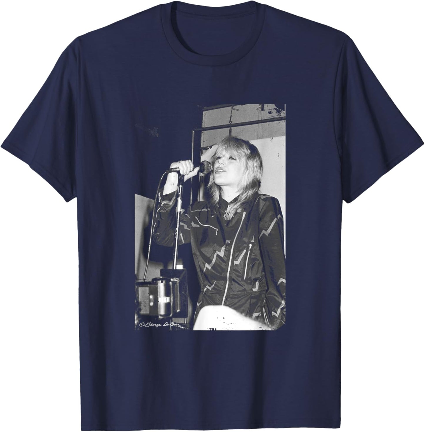 Singer Marianne Faithfull Live By George DuBose T-Shirt - T-Shirt | Navy