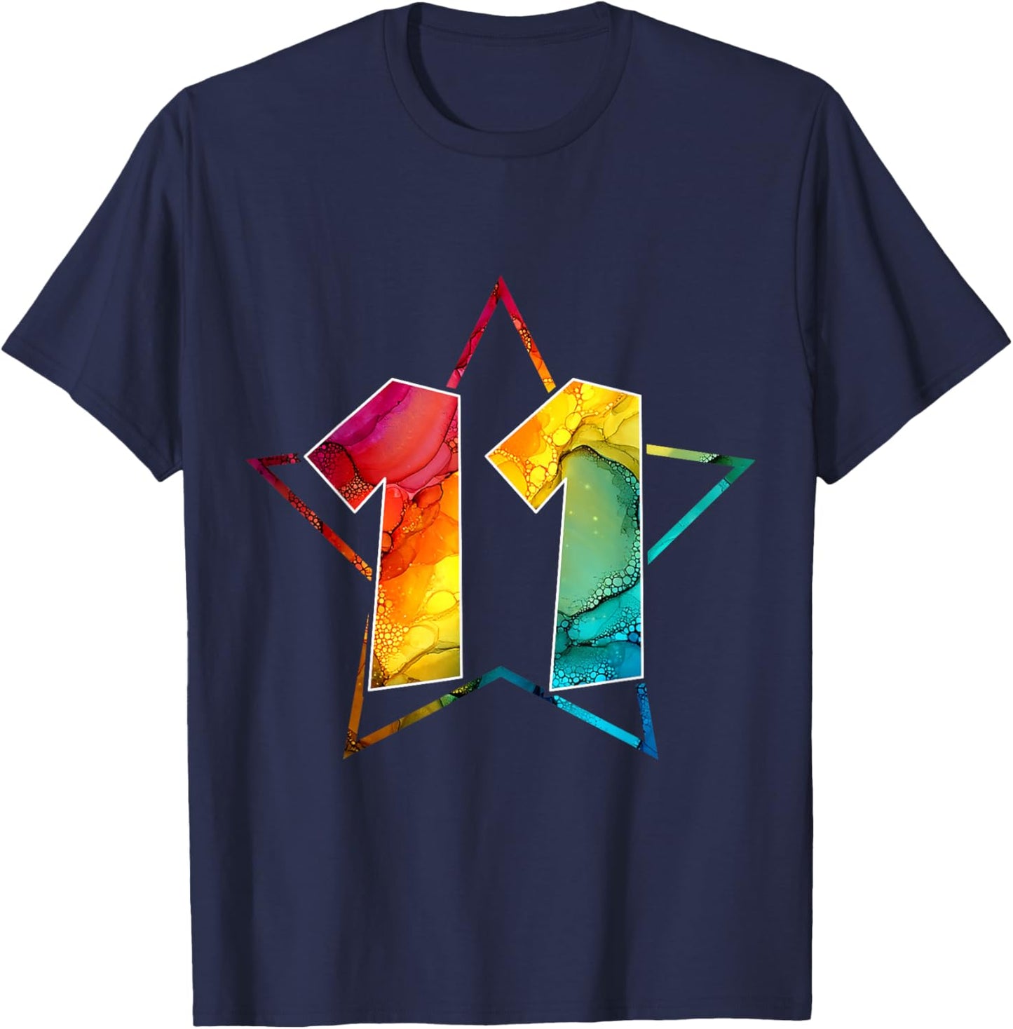 Number 11 Years Old 11TH Birthday T-Shirt - T-Shirt | Navy