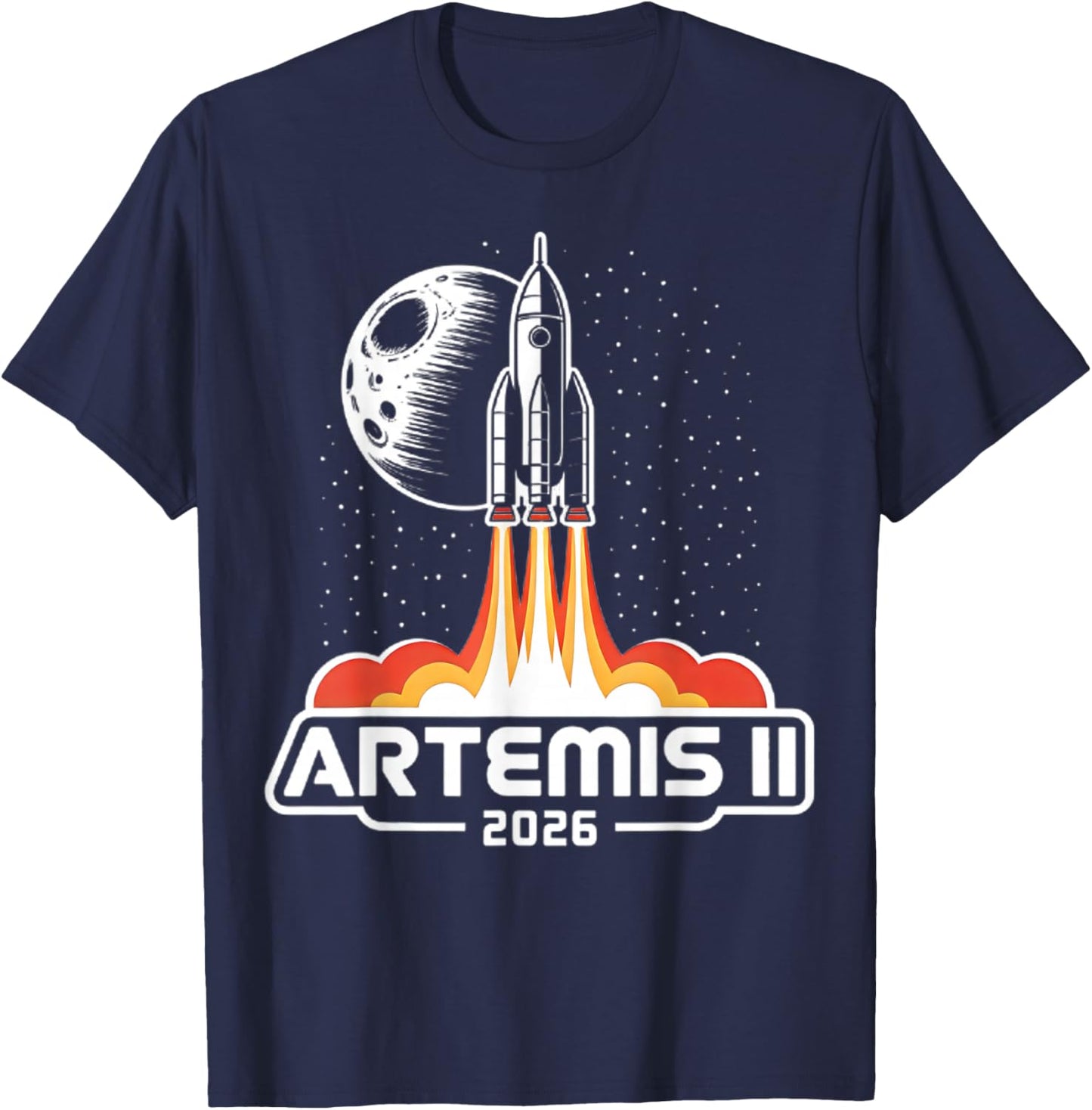 Artemis II Back to the Moon 2026 T-Shirt - T-Shirt | Navy