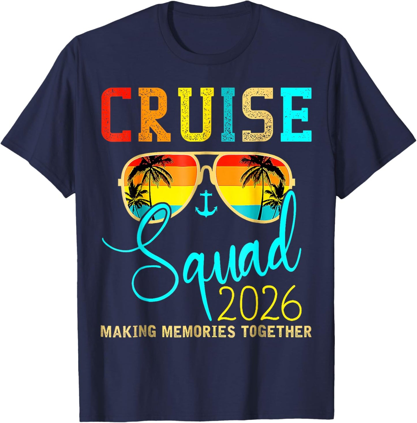 Squad Crew Cruise 2026 Summer Vacation Matching Family Group T-Shirt - T-Shirt | Navy